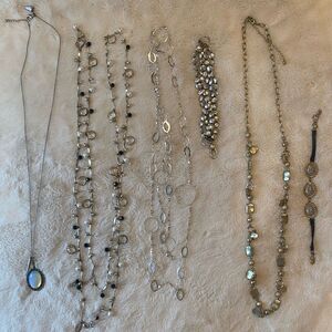 Elegant Gold and Silver Necklace Set